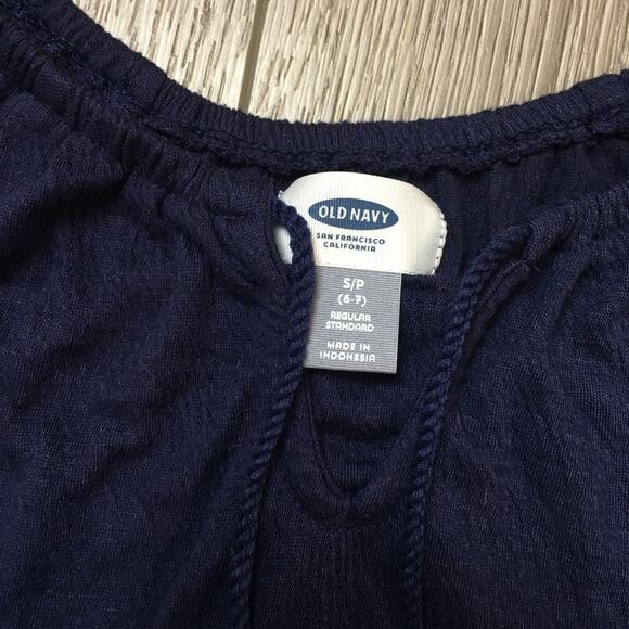 Old Navy Bell-Sleeve Swing Top Navy Small ( 6-7) Tie Top - Picture 3 of 6